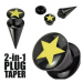 Plug a taper čierny STAR - Hrúbka: 6 mm