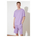 Trendyol Purple Knitted Pyjama Set