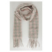 DEFACTO Women's Checkered Tasseled Knitwear Scarf