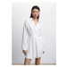 MANGO Košeľové šaty 'Power'  biela
