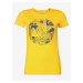 Žlté dámske tričko s potlačou ALPINE PRE ECCA