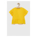 Detské bavlnené tričko zippy žltá farba