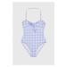 Jednodielne detské plavky Guess fialová farba
