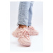 Women's sneakers with a chunky sole, pink Windamella