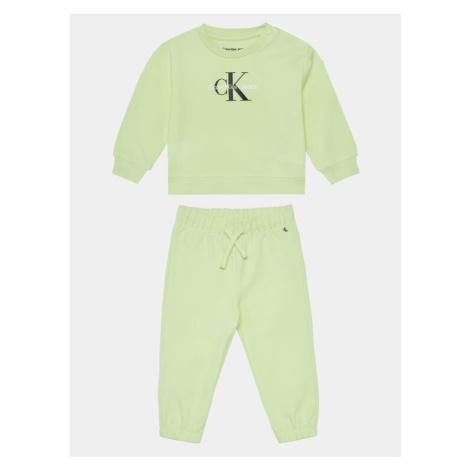Calvin Klein Jeans Tepláková súprava Monogram IN0IN00017 Zelená Regular Fit