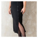 Blancheporte Polodlhá sukňa s gombíkmi čierna