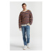 SVETER GANT MULTI STRIPE C-NECK DUSK BLUE