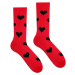 Hesty Veselé ponožky Srdiečka červené