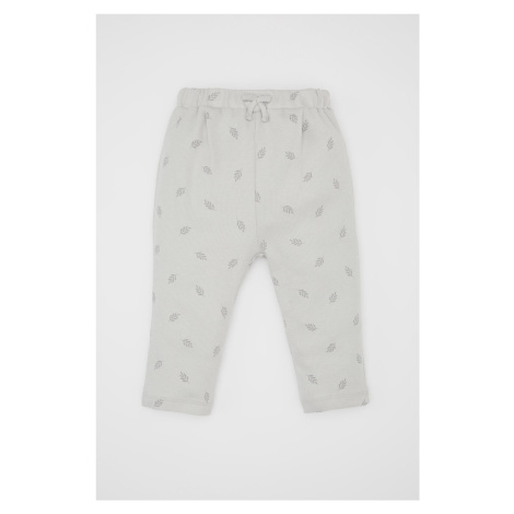 DEFACTO Baby Girl Elastic Waist Patterned Waffle Pants