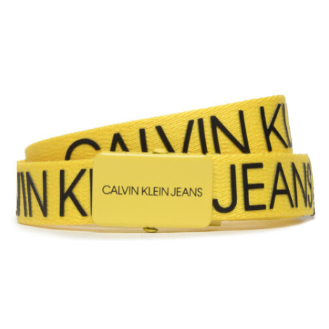 Calvin Klein Jeans Detský opasok Canvas Logo Belt IU0IU00125 Žltá