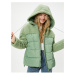 Koton Puffer Jacket with Plush Detail, Hooded and Pocketed