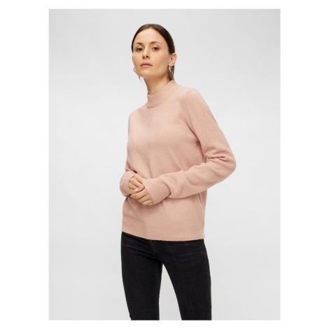 Ružový basic sveter Pieces Bianca