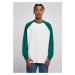 Organic Oversized Raglan Long Sleeve White/Green