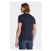 TRIČKO GANT SLIM SHIELD V-NECK T-SHIRT EVENING BLUE