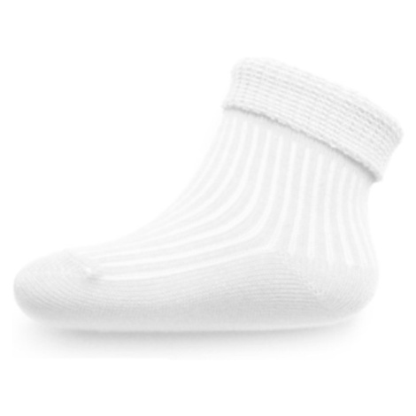 Dojčenské pruhované ponožky New Baby biele 56