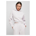 Women's short oversized hoodie with soft lilac