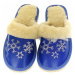 Dámske modré papuče SNOW