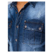 Modrá pánska džínsová košeľa DX2383