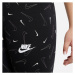 Nike NSW FAVORITES AOP LEGGING G Dievčenské legíny, čierna, veľkosť