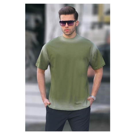 Madmext Khaki Oversize Basic T-Shirt 6123