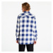 Košeľa Urban Classics Long Oversized Checked Shirt Dark Blue/ Cream