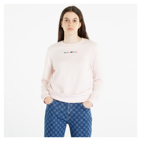 Mikina Tommy Jeans Regular Color Serif Sweatshirt Faint Pink XS Tommy Hilfiger