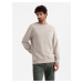 Ombre Men's mélange sweatshirt with embroidered logo - beige