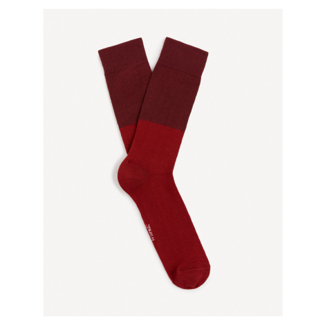 Červené pánske ponožky Celio Fiduobloc