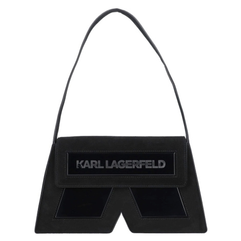 Karl Lagerfeld Kabelka na rameno  tmavosivá / čierna