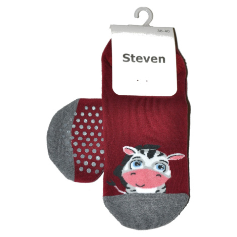 Dámske vzorované ponožky Steven art.132 Frotte ABS 35-40