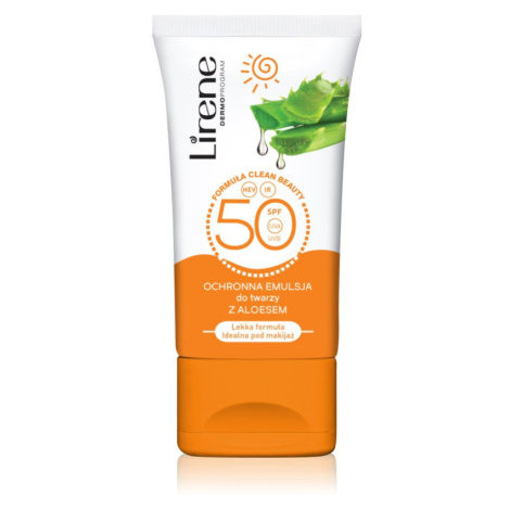 Lirene Sun care ochranná denná emulzia na tvár a dekolt aloe vera spf 50