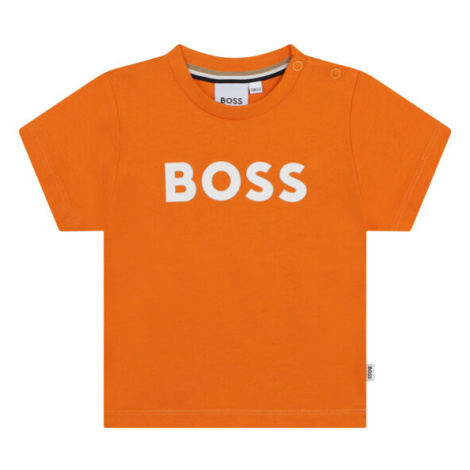 Boss Tričko J05999 M Oranžová Regular Fit Hugo Boss