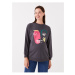 LC Waikiki Crew Neck Printed Long Sleeve Oversize Maternity Sweatshirt