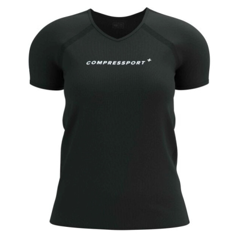 Compressport TRAINING SS LOGO TSHIRT W Dámske tréningové tričko, čierna, veľkosť