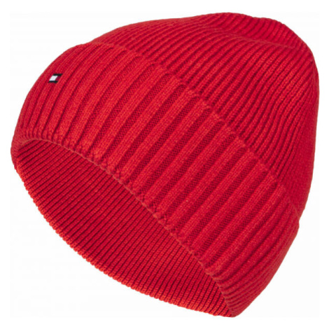 Tommy Hilfiger PIMA COTTON BEANIE Pánska zimná čiapka, červená, veľkosť
