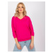 Fuchsiová basic blúzka Olivia -RV-BZ-7542.41X-fuchsia pink