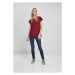 Urban Classics Ladies Organic Extended Shoulder Tee burgundy