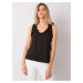 RUE PARIS Black cotton top