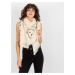 Women's scarf with print - ecru