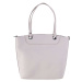 Grey spacious shoulder bag with cosmetic case
