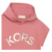 Dievčenské bavlnené šaty Michael Kors ružová farba, mini, rovný strih