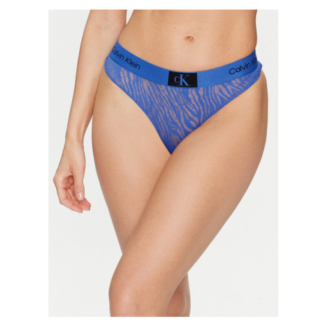 Calvin Klein Underwear Stringové nohavičky 000QF7378E Modrá