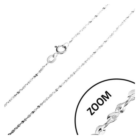 Strieborná retiazka 925, špirála z esovitých článkov, šírka 1,2 mm, dĺžka 500 mm