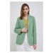Sako United Colors of Benetton zelená farba, jednoradové, jednofarebné