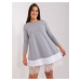 Gray cotton dress of larger size