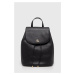 Kožený ruksak Lauren Ralph Lauren dámsky,čierna farba,malý,jednofarebný,431876726001