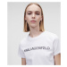 Tričko Karl Lagerfeld Elongated Zebra Logo T-Shirt Biela