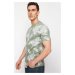 Trendyol Mint Regular/Normal Cut Floral Printed 100% Cotton T-Shirt