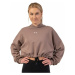 Nebbia Loose Fit Crop Hoodie Iconic Brown Fitness mikina