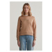 MIKINA GANT REG TONAL SHIELD C-NECK SWEAT CARAMEL BEIGE